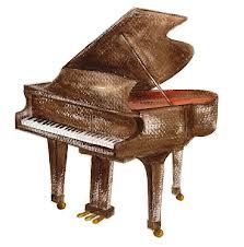 Brązowy fortepian wzór tatuażu