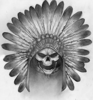 Czaszka z pióropuszem