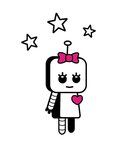 Dziewczynka robot wzór tatuażu