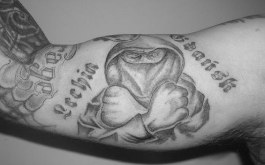 Kibic Lechia Gdańsk tatuaż