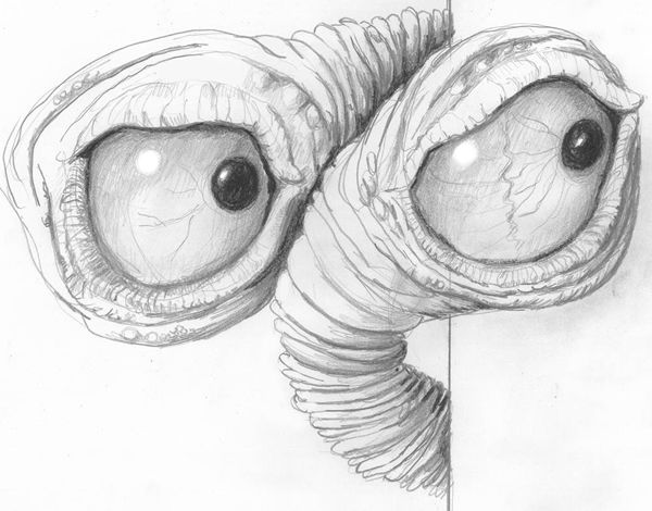 Ogromne oczy tatuaż wzór