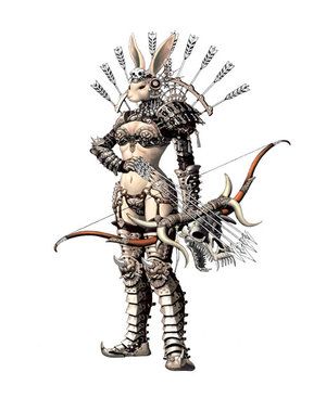 Strzelec z kuszą wzór tatuażu