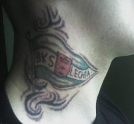 Tatuaż flaga BKS Lechia