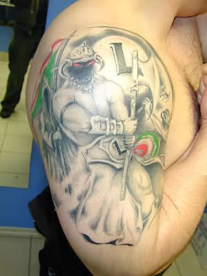 Tatuaż kibica Legia Warszawa