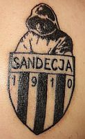 Tatuaż kibica Sandecja