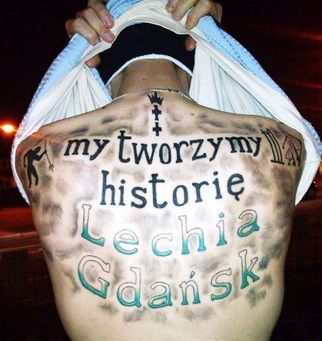 Tatuaż kibicowski Lechia