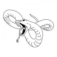 Atakujący wąż wzór tatuażu