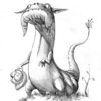 Bajkowy potwór tatuaż wzór