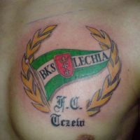 Barwy Lechia Gdańsk tatuaż