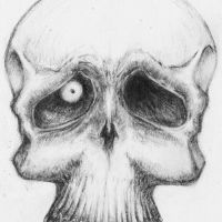 Czaszka z jednym okiem wzór tatuażu