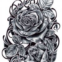 Dwie róże tatuaż wzór