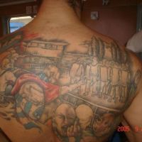 Kibice Ruch Chorzów i policja tatuaż