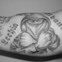 Kibic Lechia Gdańsk tatuaż