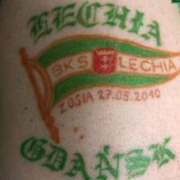 Barwy Lechia Gdańsk tatuaż