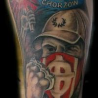 Kibic Ruch Chorzów tatuaż