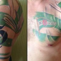 Koszulka Lechia Gdańsk tatuaż