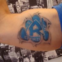 Logo Ruch Chorzów tatuaż