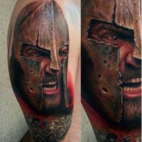 Głowa wojownika tatuaż