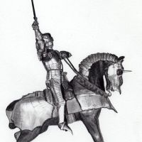 Rycerz na koniu tatuaż wzór