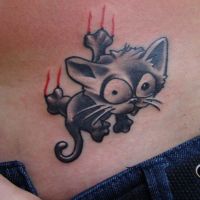 Słodki kociak tatuaż