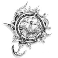 Symbole marynarskie tatuaż wzór