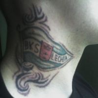 Tatuaż flaga BKS Lechia