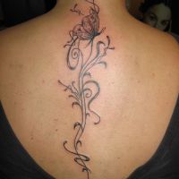 Tatuaż motyl i wzorki