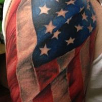 Tatuaż z flagą USA