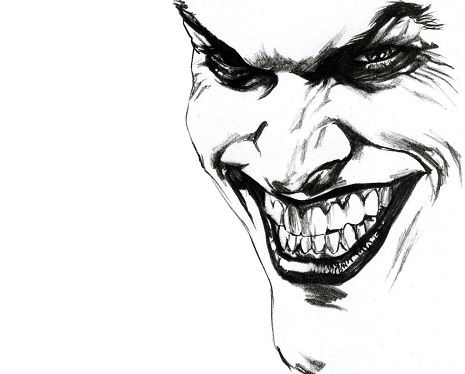 Uśmiech jokera wzór tatuażu