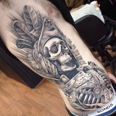 Wojownik szkieletor tatuaż