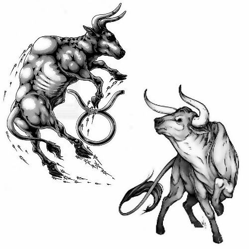 Znak zodiaku byk tatuaż