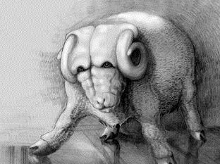 Znak zodiaku wzór tatuażu baran