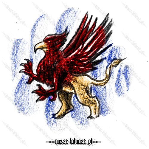 Czerwono-złoty gryf