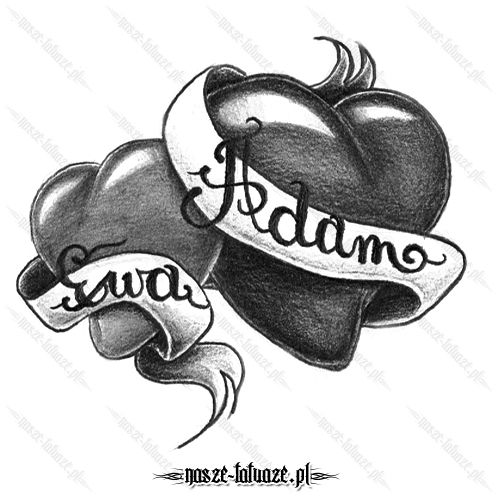 Dwa serca z imionami