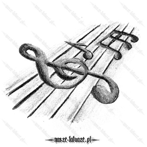 Klucz wiolinowy z nutami