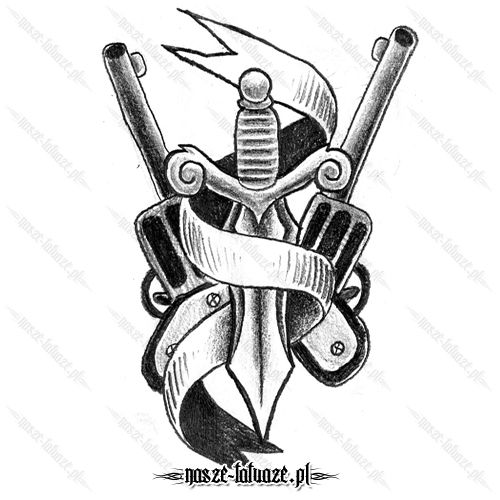 Miecz i dwa rewolwery