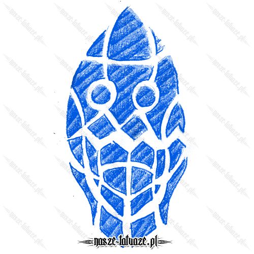 Niebieski plemienny wzór