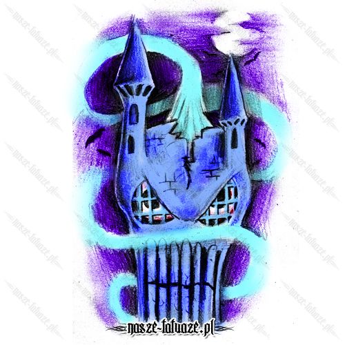 Niebieski zamek z twarzą