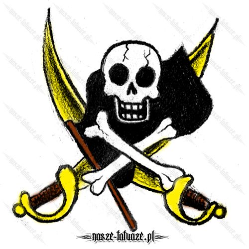 Piracki symbol z szablami
