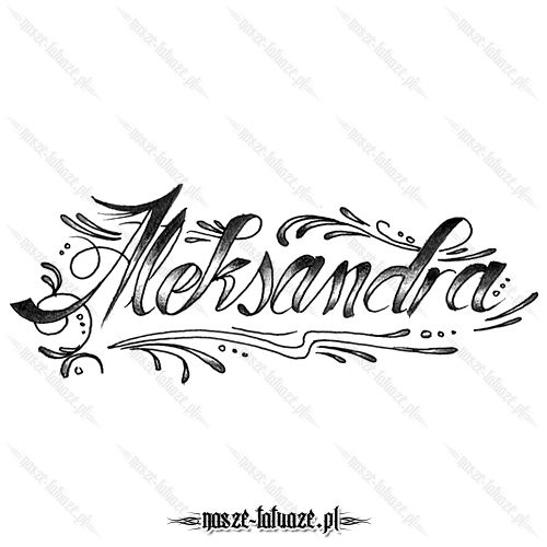 Tatuaż imię Aleksandra