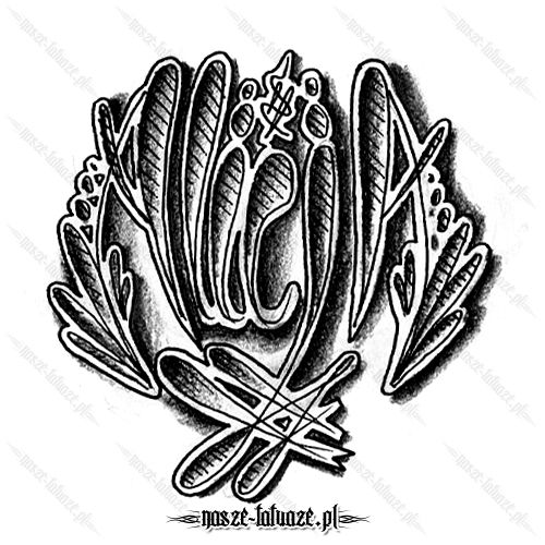 Tatuaż imię Alicja