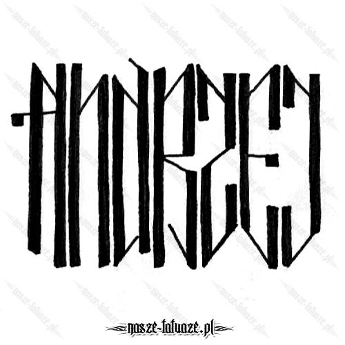 Tatuaż imię Andrzej