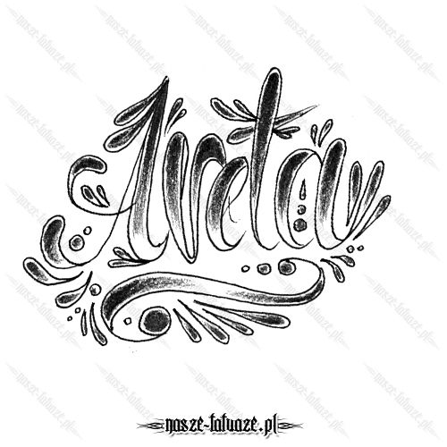 Tatuaż imię Aneta