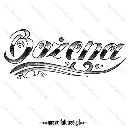 Tatuaż imię Bożena