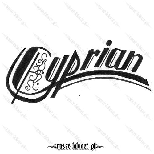 Tatuaż imię Cyprian