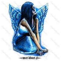 Niebieski anioł kobieta