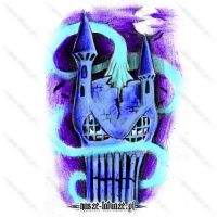 Niebieski zamek z twarzą