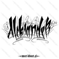 Tatuaż imię Aleksander