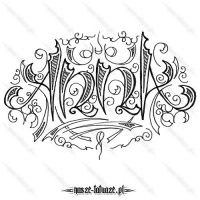 Tatuaż z imieniem Anna